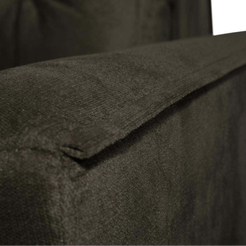 Sofá Cama Casal Reclinável Drika - Veludo Turkey Chocolate - 6