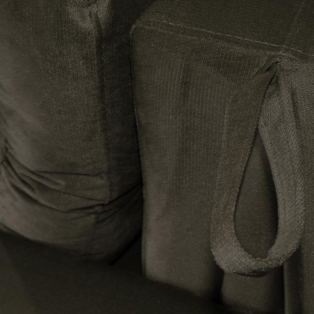 Sofá Cama Casal Reclinável Drika - Veludo Turkey Chocolate - 7