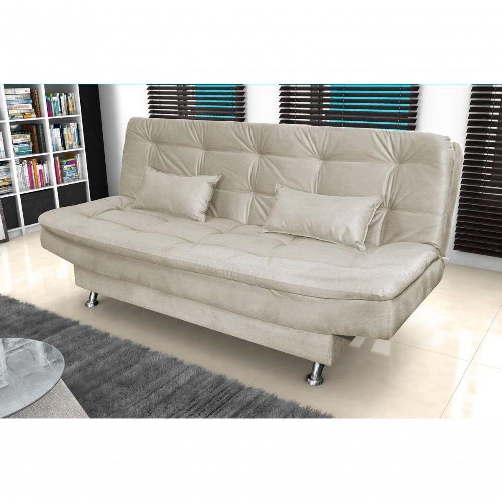 Sofá Cama Casal Reclinável Salomé - Marrom Claro Light - 2