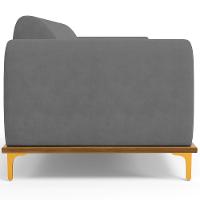 Sofá 04 Lugares Kiev 260 Cm Veludo Cinza C-317 - 3