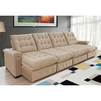 Sofá Coliseu 4.00m Retrátil E Reclinável Super Pillow - Bege