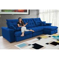 Sofá Coliseu Super Pillow 3,70m azul - 2