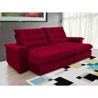Sofá Coliseu 2.60m Retrátil E Reclinável Super Pillow - Vinho - 1