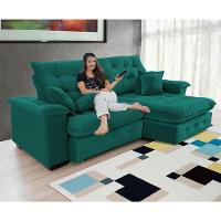 Sofá Coliseu 2.00m Retrátil E Reclinável Super Pillow - Verde - 6