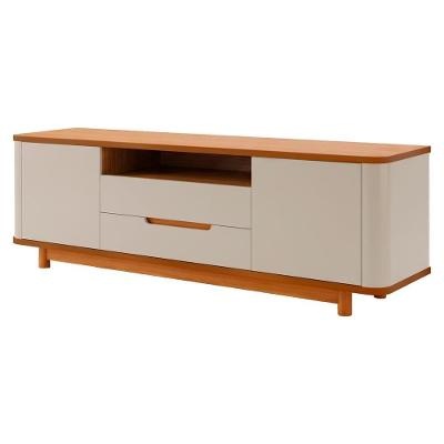 Rack Bancada para TV 70" Cannes 180CM MDF 2 Portas Off White Casa D Móveis
