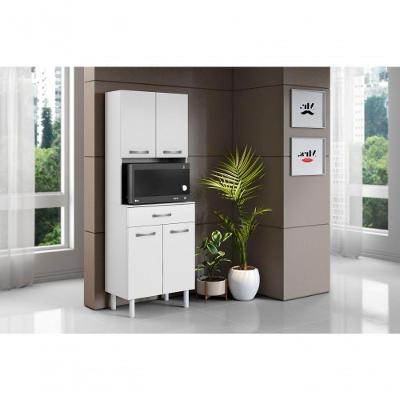 Paneleiro Balli 4 Portas 1 Gaveta MDP 61CM Branco Aramóveis