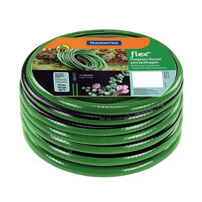Mangueira Flex Para Jardim Tramontina Verde Com Faixa Preta Em Pvc 4 Camadas 15 M Tramontina