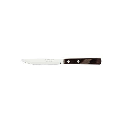 Faca De Mesa Tramontina 4" Em Aço Inox E Cabo Em Madeira Polywood Castanho Tramontina