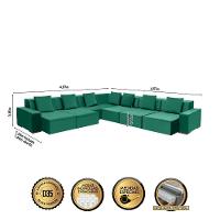 Sofá De Canto Dubai 4,57x4,57m-verde