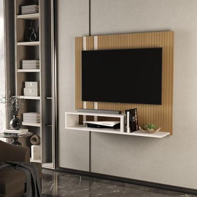 Painel Suspenso Pompéia 90CM MDP Nicho Ripado Off White SAL Movelaria