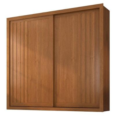 Guarda Roupa Casal Versalles 2 Portas de Correr 6 Gavetas MDP Cinamomo Fosco