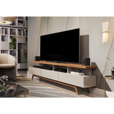 Rack com Nichos Vivare Wood 1,8 180CM MDP Off White Giga