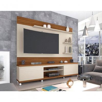 Home Cedro para TV Até 72" 217CM MDP Off White e Freijó Giga