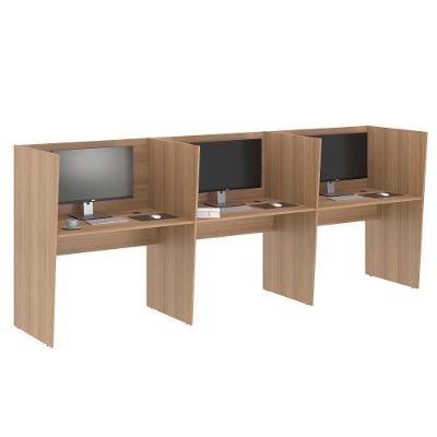 Mesa De Trabalho Call Center 3 Lugares Tripla Fechada - Montana Montana