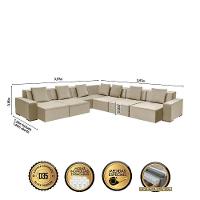 Sofá De Canto Dubai 3,97x3,97m-bege - 5