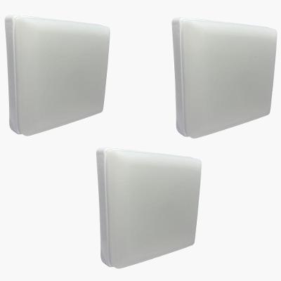 Painel Led Quadrado Sobrepor Foxlux 18w 3000k Kit Com 3