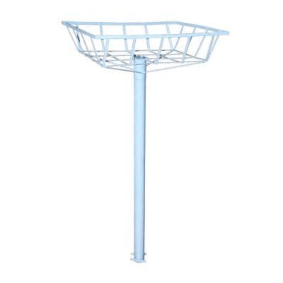 Lixeira de Rua E001RBOM Aço Carbono Manual Branca Ouro Minas 112CM 60CM