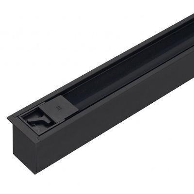 Trilho Eletrificado De Embutir Stella Trace Com 2 Metros Bivolt Preto