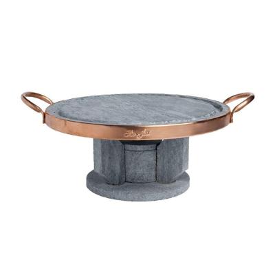 Conjunto para Carne e Réchaud Fogareiro Mantém Calor Aquecimento Uniforme Visual Rústico Industria