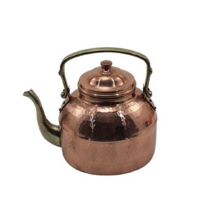Chaleira em Cobre Bico Bronze para Café e Chá com Tampa 1,7L Metal Arte