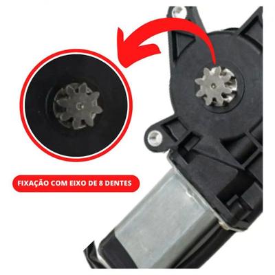 Motor Máquina Vidro Elétrico Direito Mabuchi 8 Dentes 12V Carros com Máquinas Universal Automotive