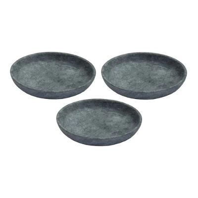 Kit 3 Pratos Fundo para Massa Pedra Sabão Borda Alta Industria São Jose 23CM