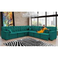 Sofá Magno 3.97x3.32m De Canto, Retrátil E Reclinável - Verde - 7