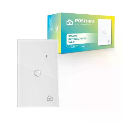 Interruptor Wi-Fi Smart 1 Módulo Touch 2300W 5A Bivolt Branco Positivo
