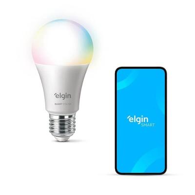 Lâmpada LED Inteligente A60 10W Wi-Fi Bluetooth RGB Dimerizável Bivolt Base E27 Elgin