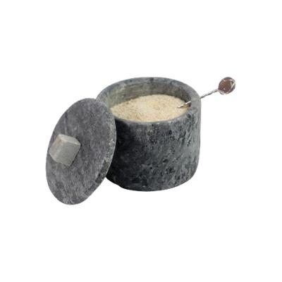Açucareiro Farinheira Gourmet com Colher Pedra Sabão Temperos P 7CM Industria São Jose