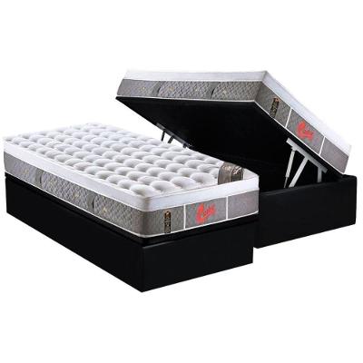 Cama Box Baú Crc Solteiro +colchão Molas Lightplush Castor -