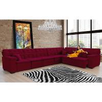 Sofá Magno 4.57x2.37m De Canto, Retrátil E Reclinável - Vinho - 3