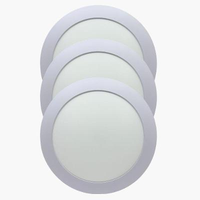 Painel Led Redondo Embutir Foxlux 6w 18w Dual Kit Com 3