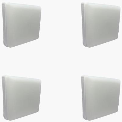 Painel Led Quadrado Sobrepor Foxlux 18w 3000k Kit Com 4