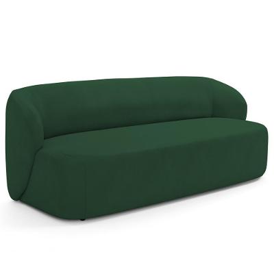 Sofá Heidy 2 Lugares Orgânico para Sala de Estar 170CM Verde Veludo F04 Lyam Decor