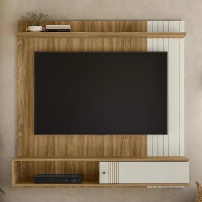 Painel Tv 55 Pol e Bancada Suspensa Romeo 140CM MDF-MDP Marrom Mpozenato