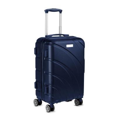 Mala Média 52L ABS com Rodas 360º Zíper Alça Retrátil Easy Travel Azul
