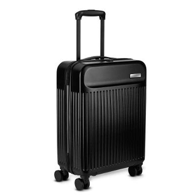 Mala de Bordo 40L em ABS com Saída USB Rodas 360º Zíper Easy Travel Preta
