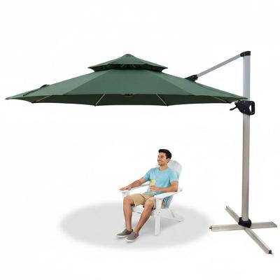 Ombrelone SU-OMBRE2 Ajustável com Manivela Verde Leva Pra Casa 300CM