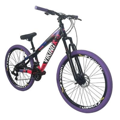 Bicicleta Vikingx Tuff25 Mountain Bike Aro26 Alumínio 21 Marchas