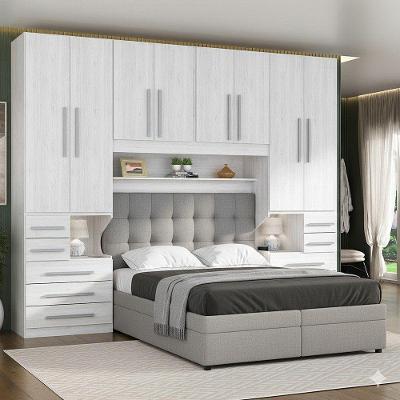 Guarda Roupa Casal King Size 1223SK 10 Gavetas MDF Carvalho Claro Móveis Ilan 343CM