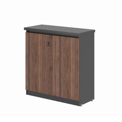 Balcão Savana 2 Portas 1 Prateleira 82CM Noce Preto Plata Móveis