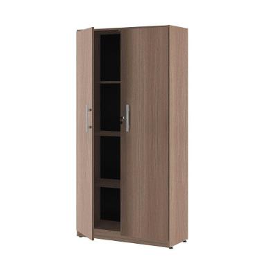 Armário Escritório Armario com 2 Portas Livea 3 Prateleiras MDP 67CM Montana Plata
