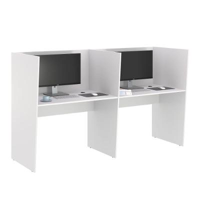 Call Center para Trabalho 2 Lugares Guiche de Trabalho 2 Lugares Grecia MDP 205CM Branco Casah