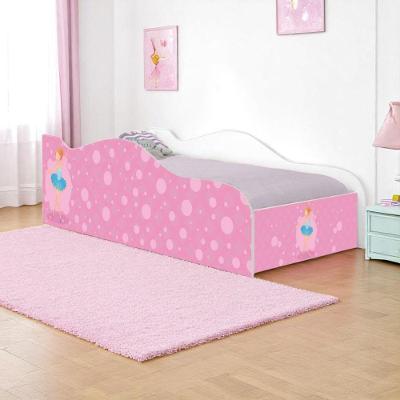 Mini Cama Infantil Bailarina com Grade de Proteção MDF Branco Casah
