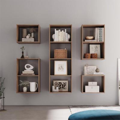 Nicho Conjunto 10 Compartimentos Horizon Retangular MDP Montagem Vertical Ou Horizontal Marrom Plata