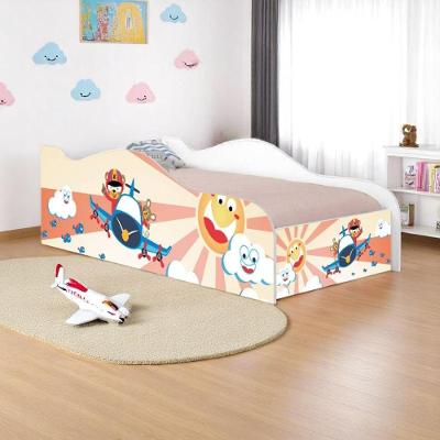 Mini Cama Infantil Patrulha Ursinhos com Colchão MDF Branco Solteiro Casah