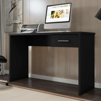 Escrivaninha Selene Moderna 1 Gaveta MDF-MDP 127CM Preto Leão Móveis