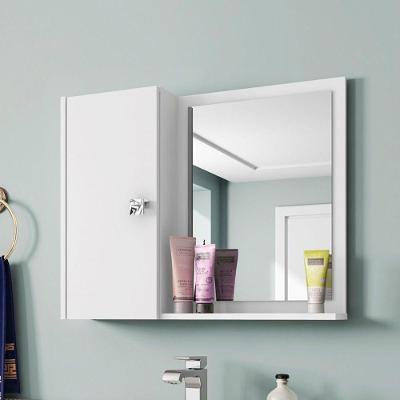 Espelheira para Banheiro Villa Aurea 1 Porta 1 Prateleira MDP 57CM Branco