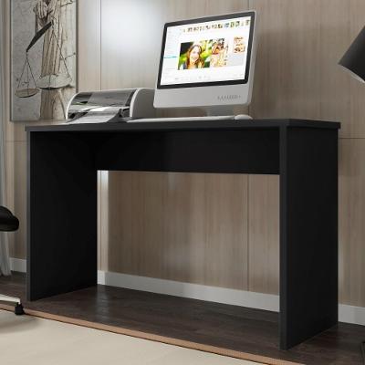Escrivaninha Retangular Escrivaninha Berline Moderno sem Gavetas MDF MDP 127CM Preto
